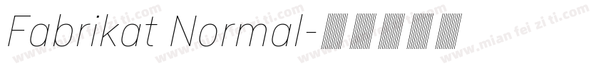 Fabrikat Normal字体转换